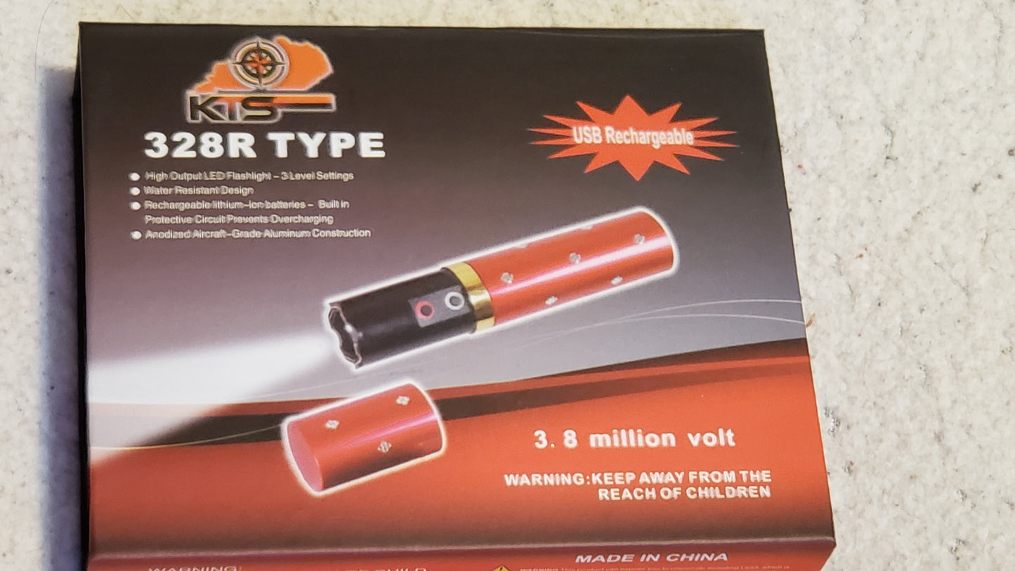 Monster Pink FlashFire Dual-Spark Stun Gun Flashlight, 16 Million V, Rechargeable
