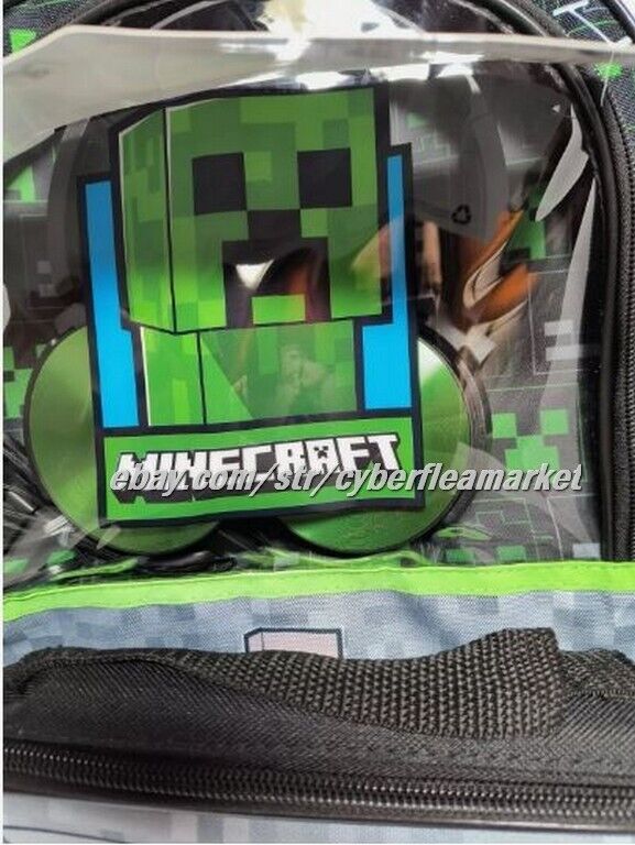 Minecraft TNT Boys 17" Light Up & Minecraft Survival mode w headphone backpacks