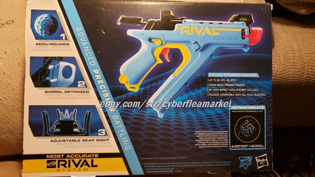 Nerf Rival Vision XXII-800 Blaster, Most Accurate Nerf Rival System, Adjustable