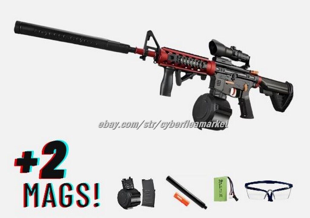Gel Blaster M416A Electric Outdoor Toy (Intermediate Level) Red drum fed