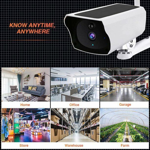 1080P Solar Power WiFi IP Camera Outdoor Security Night Vision Waterproof ICAM+