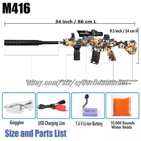 RED M416 & Scorpion Gel Blasters🔥🔥 LARGE SIZE RAPID FIRE!