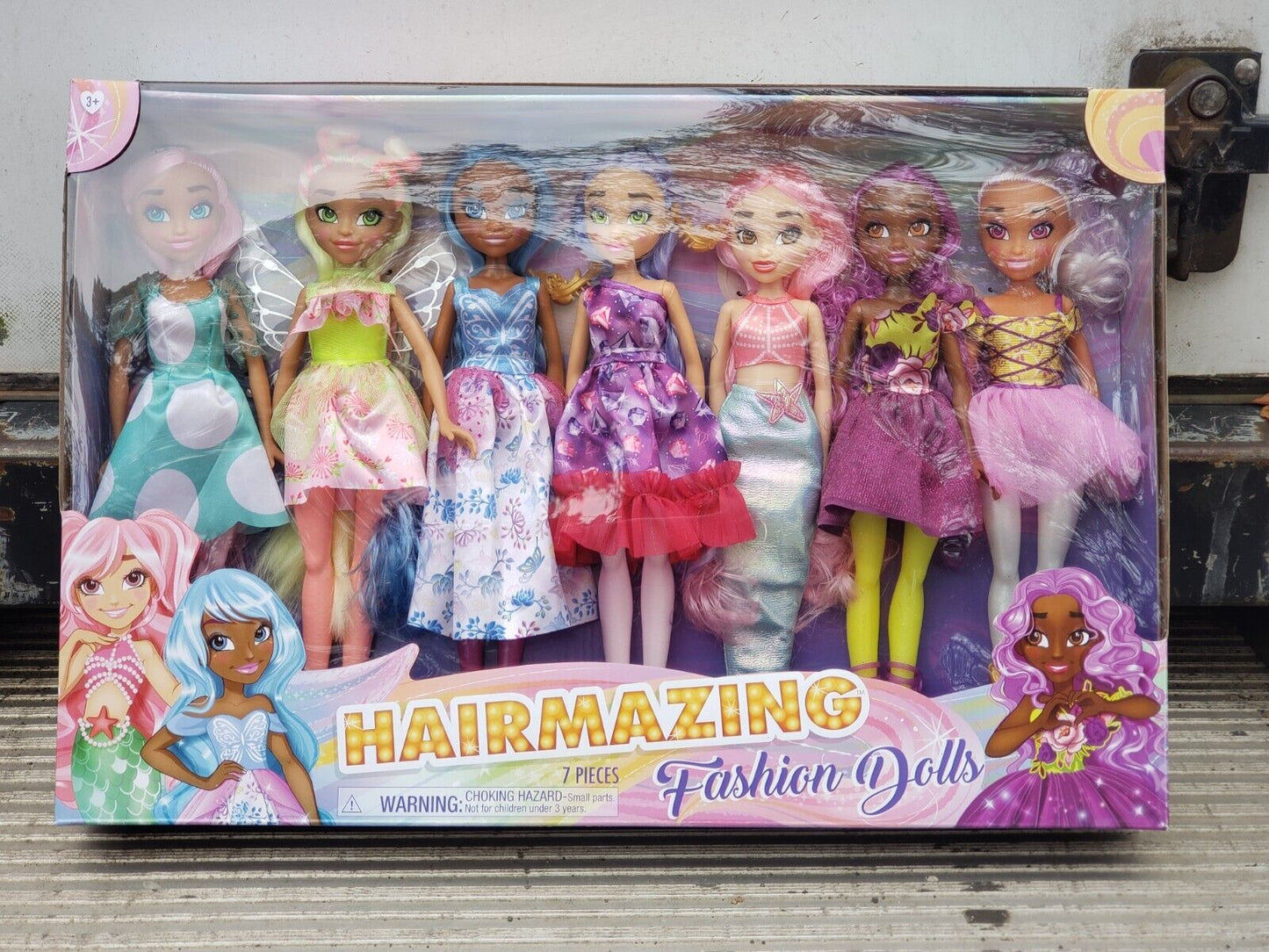 Hairmazing Fantasy Fashion Dolls 7-Pack, Kids Toys for Ages 3 Up