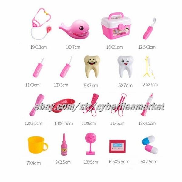 53Pc Kids Doctor Playset Girls & Boys Kit Pretend Play