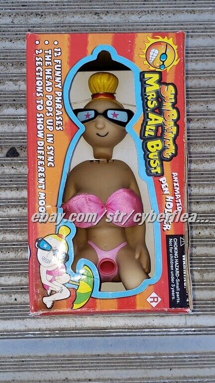 SEXY SUN BATHING BIKINI ANIMATED FIGURE PEN HOLDER - NAUGHTY GIRL