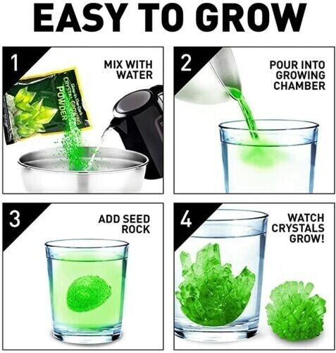 National Geographic Glow-in-the-Dark Crystal Lab Grow Kit - STEM Kids Craft