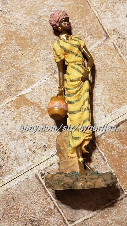 Hand painted African American Ceramic Women