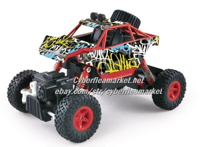 RC Car Rock Crawler Monster Truck 2.4Ghz 4WD Off Road Crawler Vehicle 1:10 RED