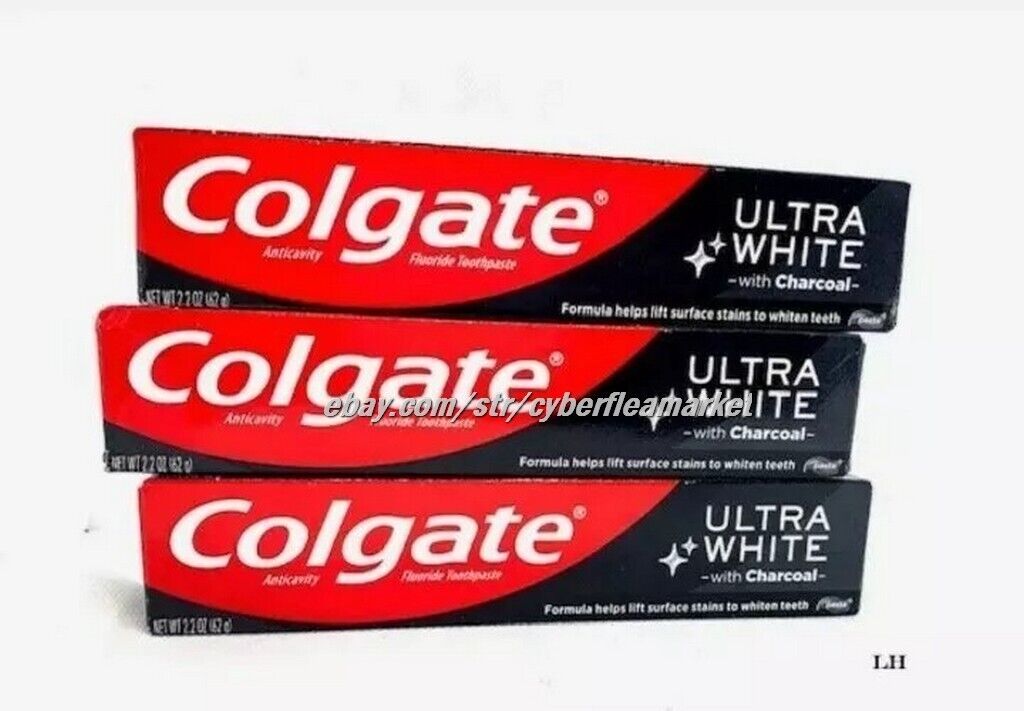 Colgate Ultra White with Charcoal 2.2 oz (3 Pack ) NEW SEALED