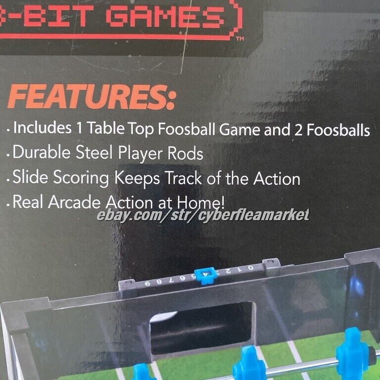 8 Bit Games Foosball - Table Top Light up, Arcade Game, Rec-Tek, Lighted NIB