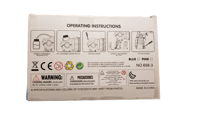 NEW Electric Bubble Gun - BLUE 33-Holes, Rechargeable NEW AS IS