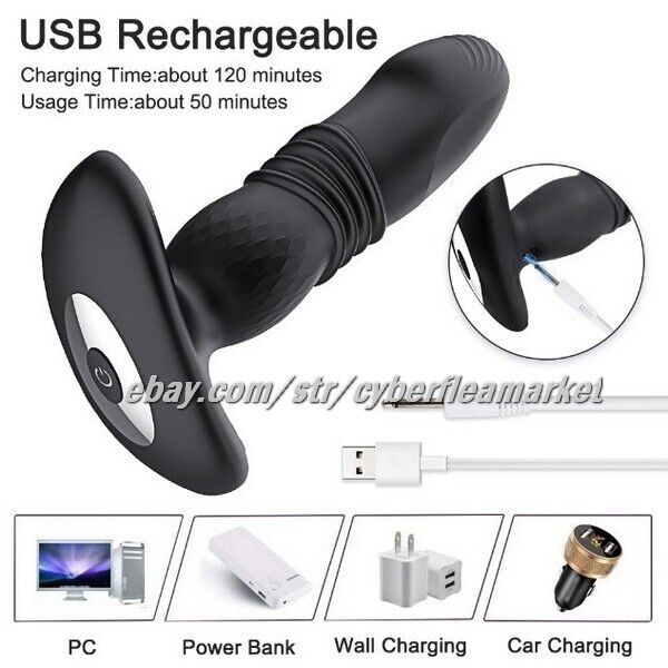 Vibrating Thrusting Massager Vibrator Dildo Anal Butt Plug Sex Toys