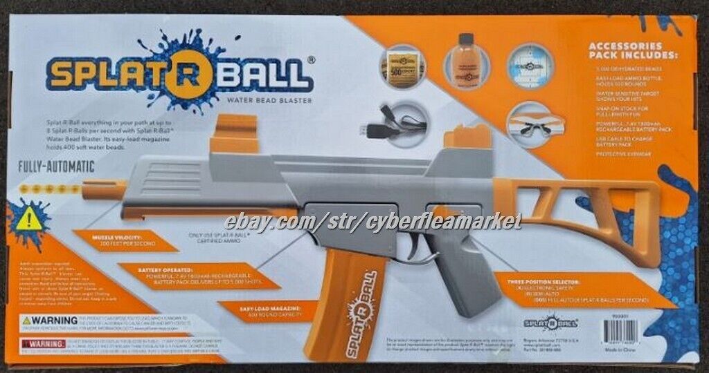 Splat R Ball Soft Water Bead Blaster Fully Automatic SRB400 BRAND NEW!!