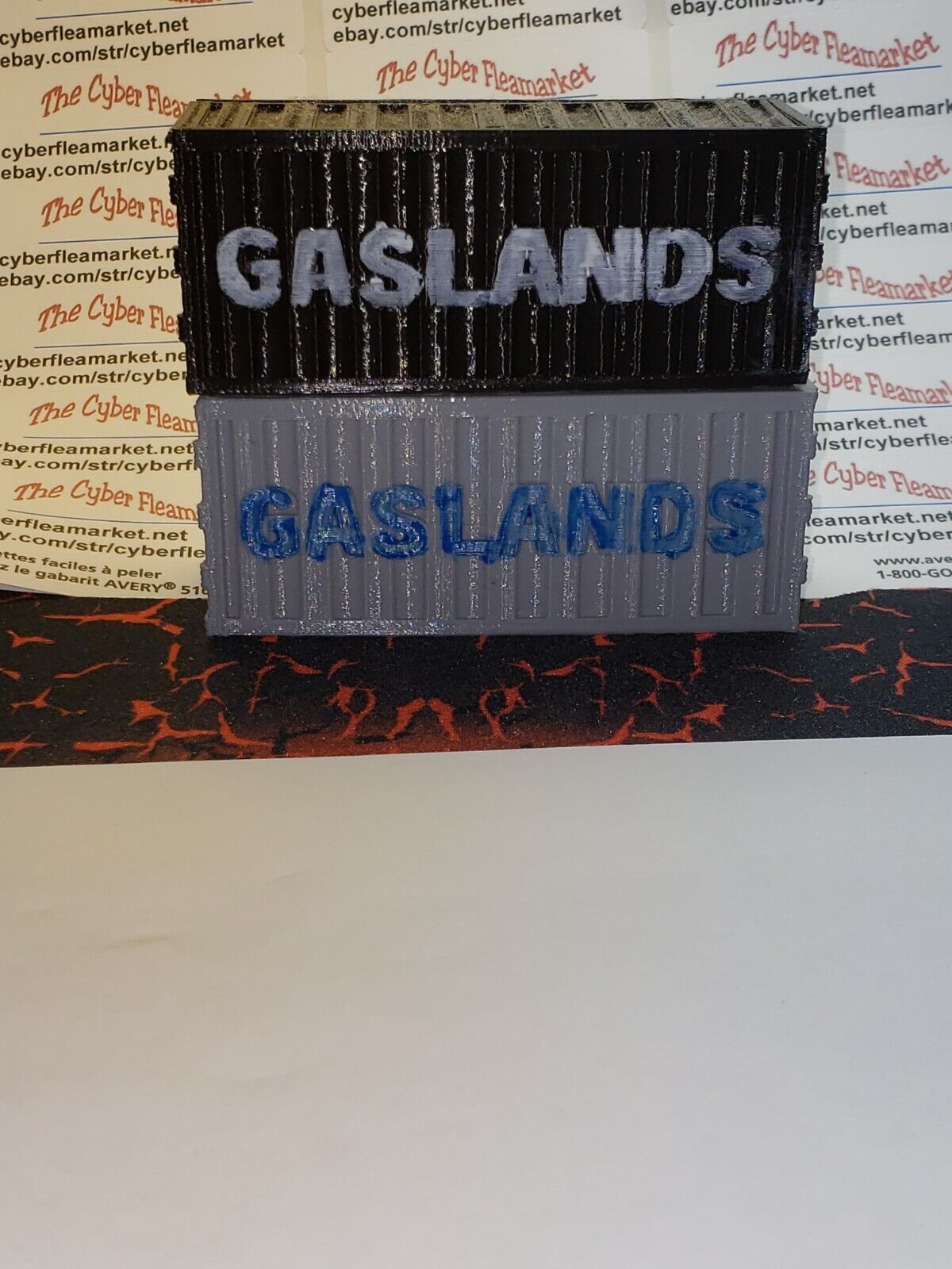 20 ft. HO scale GASLAND cargo container 3D printed SET OF 2 - Grey or 2 - BLACK