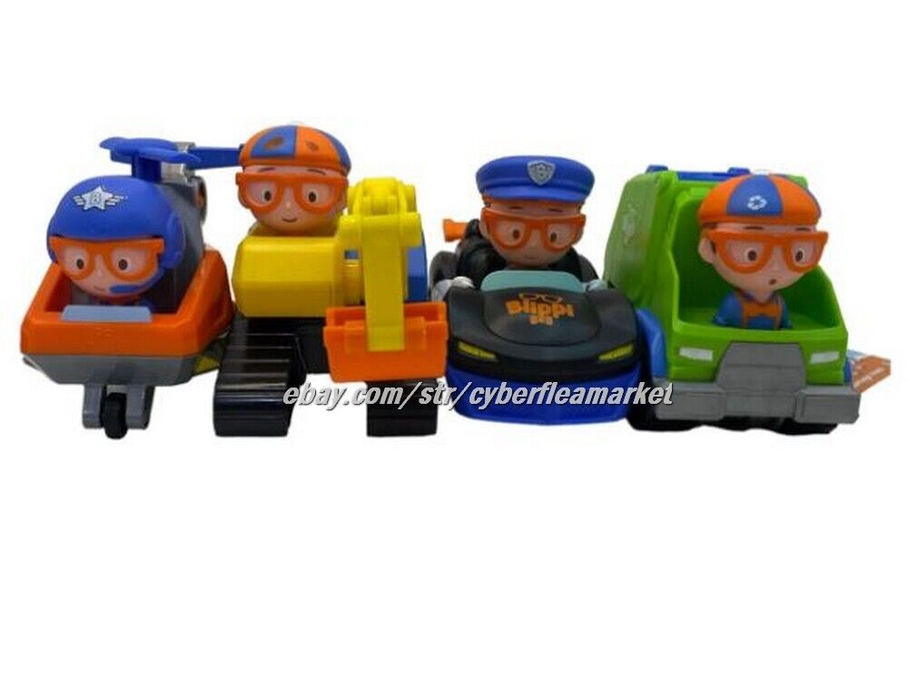 Blippi Mini Helicopter/Police Car/Excavator/Garbage Truck BRAND NEW!!