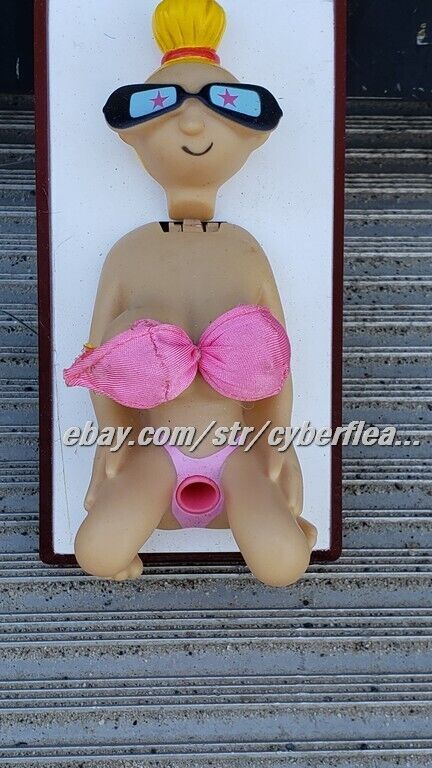 SEXY SUN BATHING BIKINI ANIMATED FIGURE PEN HOLDER - NAUGHTY GIRL