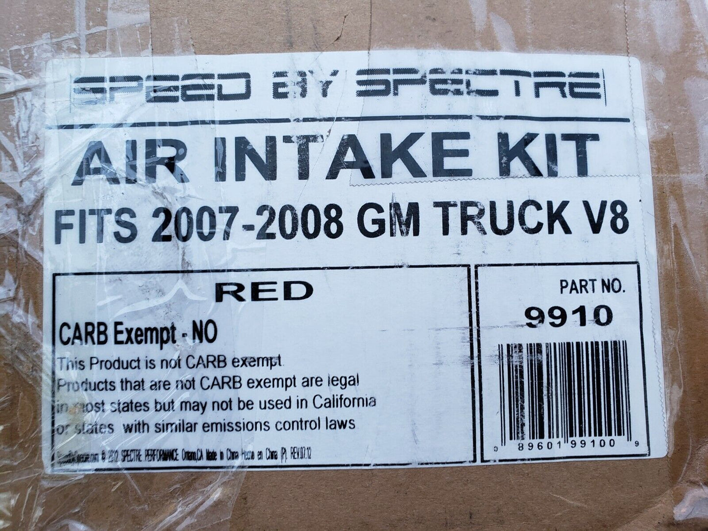 Spectre 9910 Air Intake Kit 2007 - 2008 GM TRUCK V8