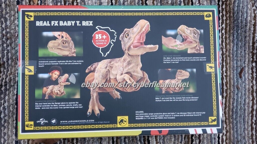 Jurassic Park World REAL FX BABY T-REX Realistic Animatronic Dinosaur Puppet