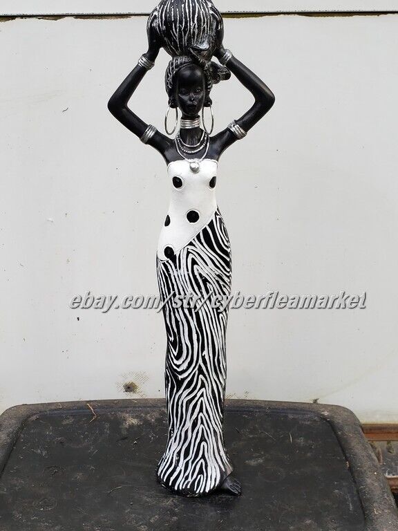 Hand painted African American Ceramic Women