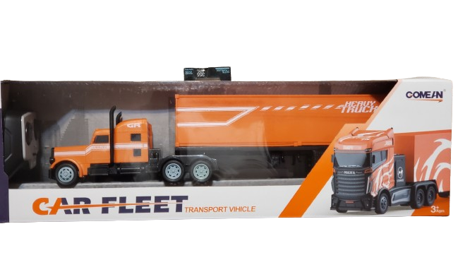 RC Semi Truck & Trailer 18 Inch 2.4Ghz Fast Speed 1:16 Scale RECHARGEABLE ORANGE