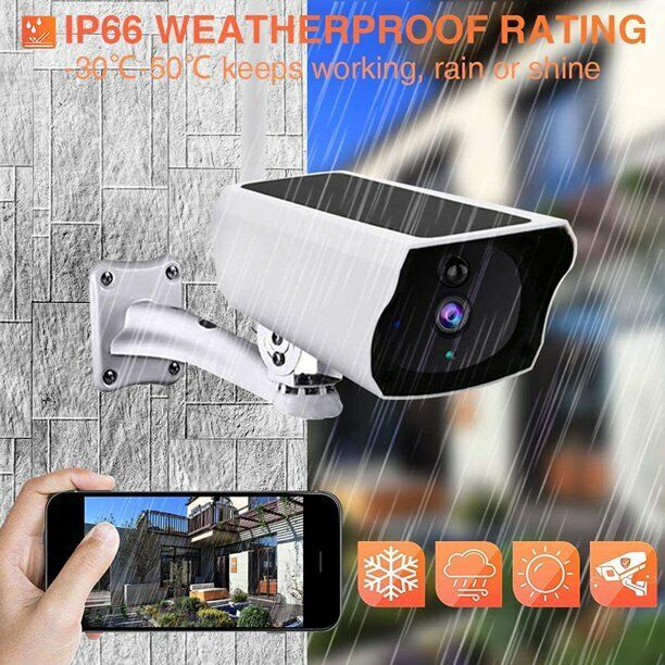 1080P Solar Power WiFi IP Camera Outdoor Security Night Vision Waterproof ICAM+