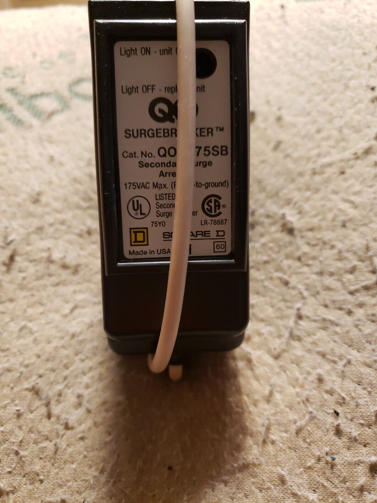 1- SQUARE D QO2175SB SURGEBREAKER SURGE PROTECTIVE DEVICE QO NEW OLD STOCK