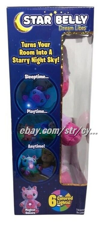 Ontel Star Belly Dream Lites Stuffed Animal Night Light Magical Pink Unicorn