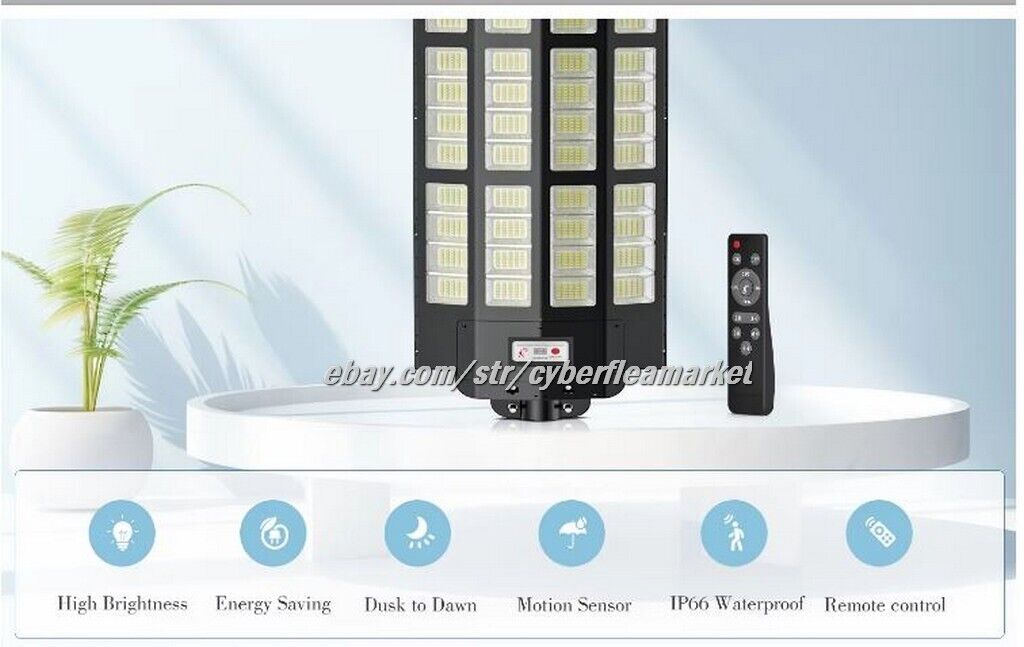 1200w 8kW Commercial Solar Street Light Outdoor Dusk to Dawn Super Bright