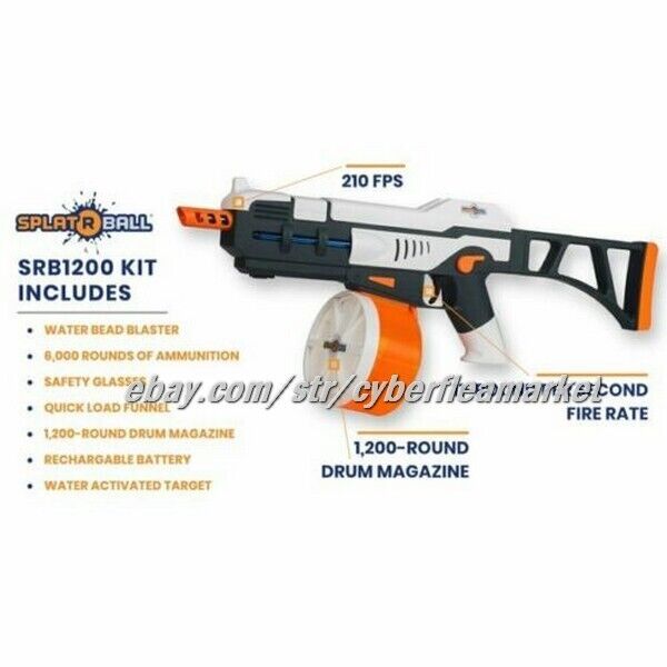 SRB1200S Full Auto Rechargeable Battery Powered Water Bead Gel Ball Blaster G36S