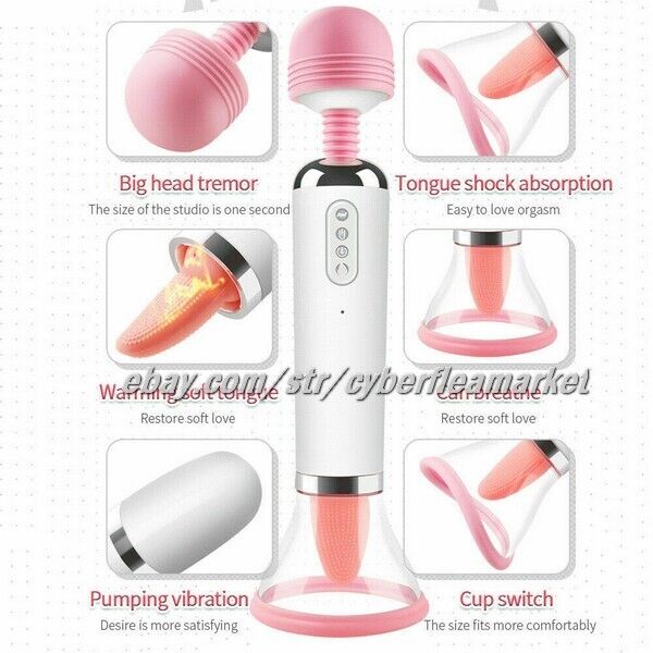 Clit Vibrator Sucking Licking Tongue G-Spot Stimulator Dildo Women Oral Sex Toys