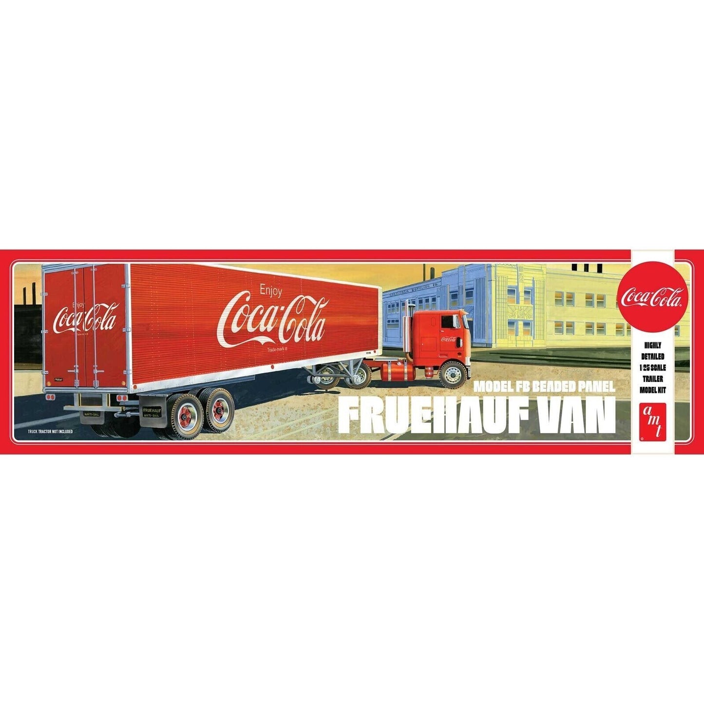 AMT1109 - Fruehauf Van Trailer Coca-Cola Edition 1/25 Scale Plastic Model Kit