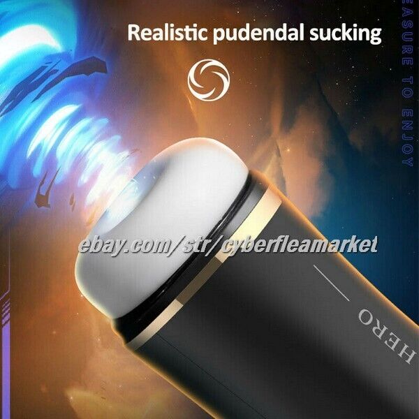 Male Masturbaters Automatic Handsfree Sucking Cup Telescopic Stroker Men Sex Toy