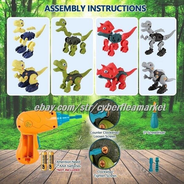 Take Apart Dinosaur Toys for Kids 3-5, Dinosaurs Construction Building Toy