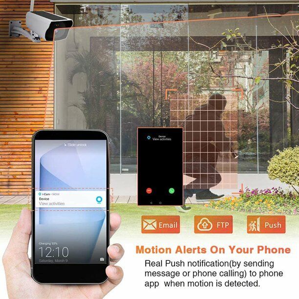 1080P Solar Power WiFi IP Camera Outdoor Security Night Vision Waterproof ICAM+