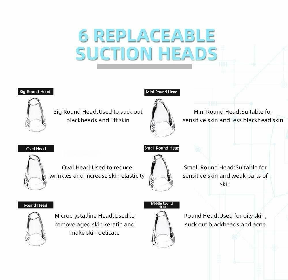 Black Head removal device USB Recargable