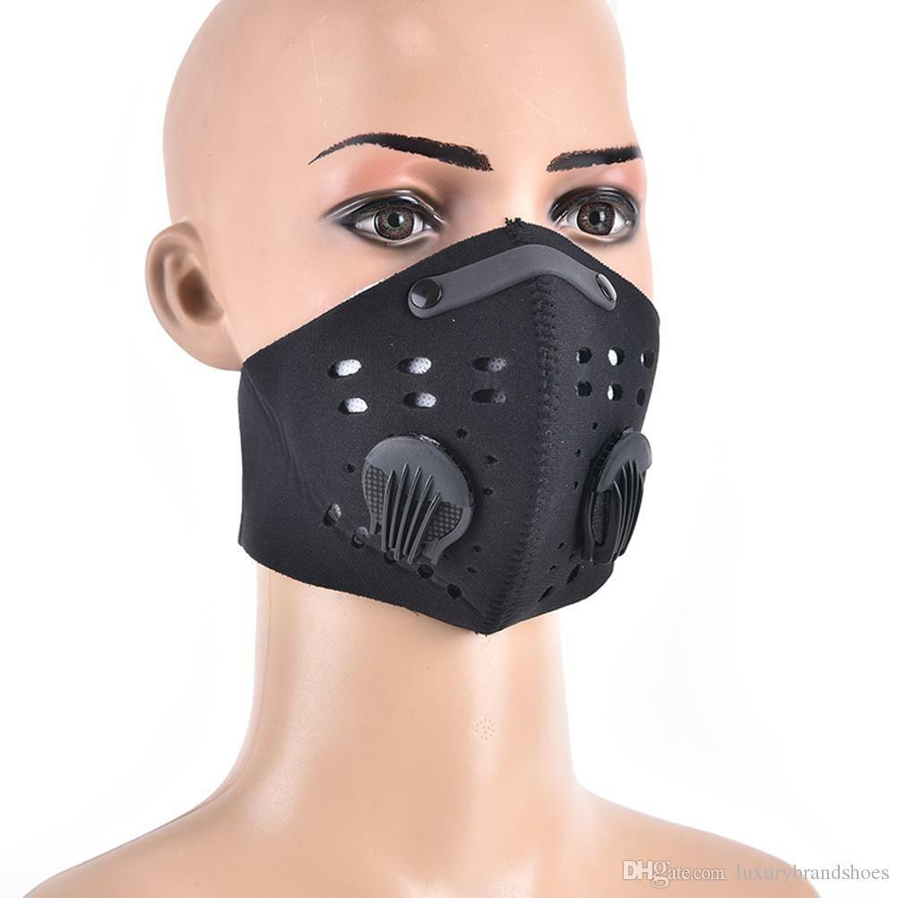 5 pack Activated Face Mask Washable Reusable Neoprene PM2.5 BL w plastic nose pc