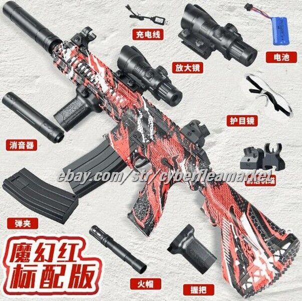RED M416 & Scorpion Gel Blasters🔥🔥 LARGE SIZE RAPID FIRE!