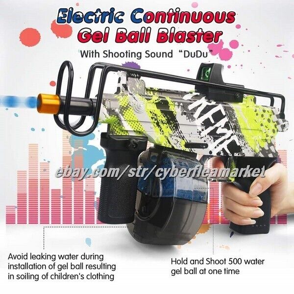 Green Camo AutoElectric Blaster Scorpion Gel Splatter Ball gun/Light up sight