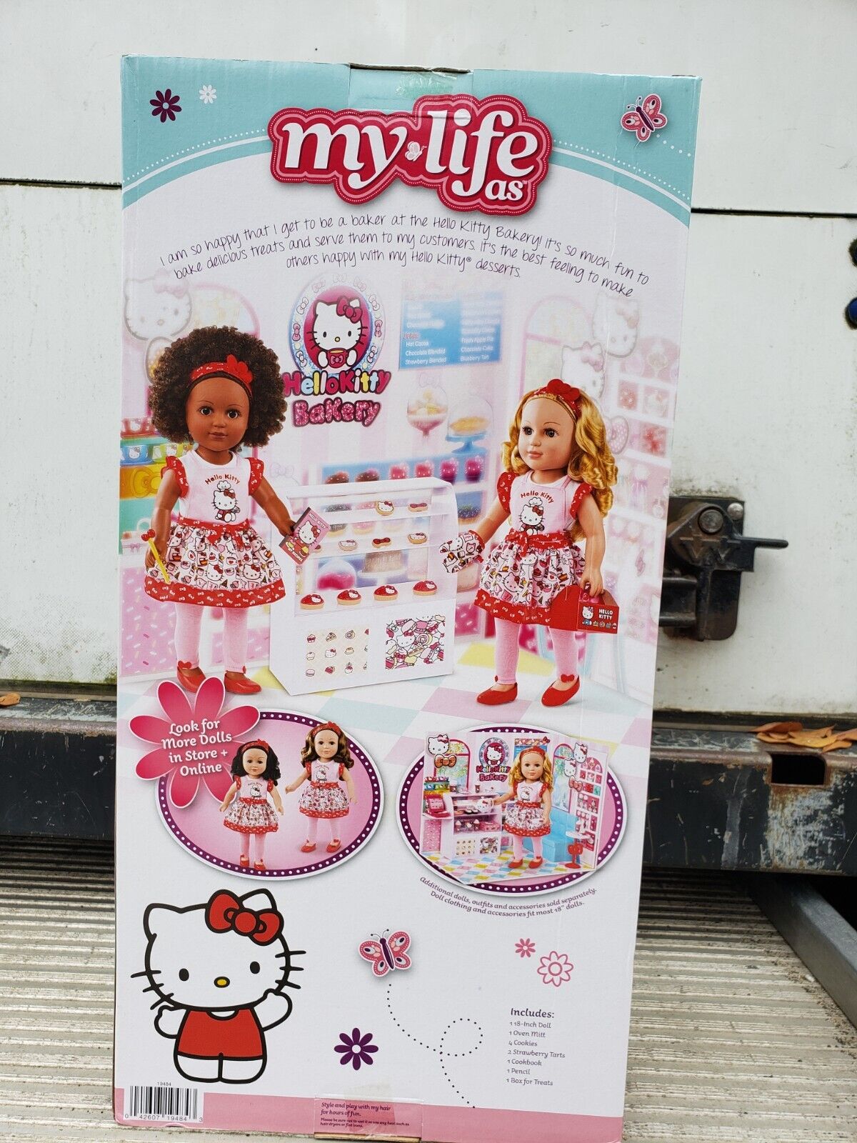 My Life As 18 inch Poseable Black Hello Kitty Baker Doll with Dark Brown Hair