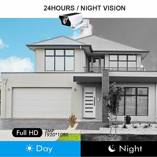1080P Solar Power WiFi IP Camera Outdoor Security Night Vision Waterproof ICAM+