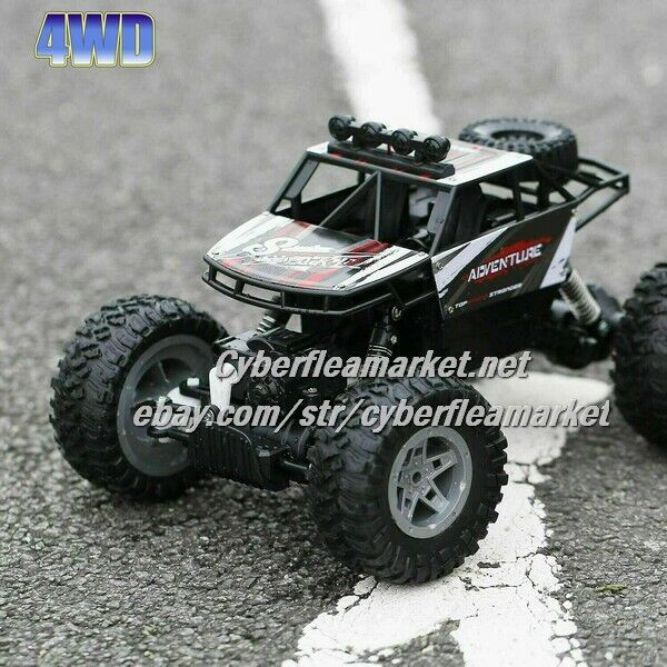 RC Monster Truck | 1:14 Off Road Remote Control Rock Crawler Car 4WD Dual Motors