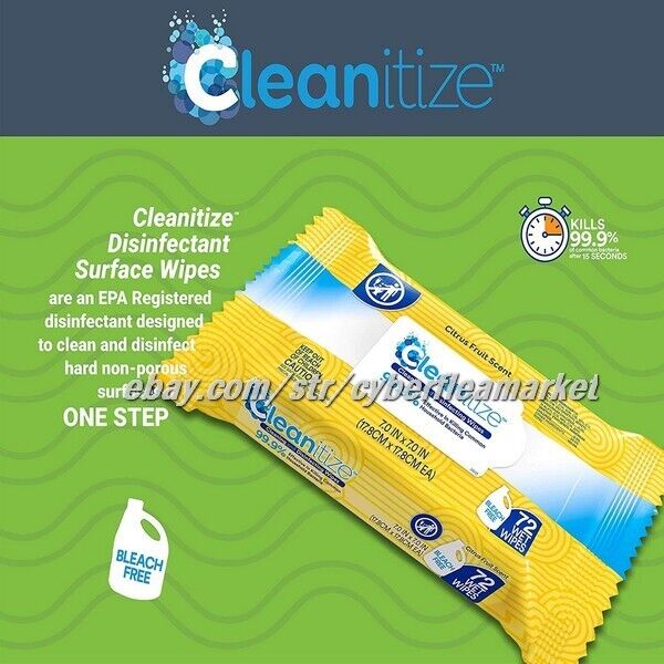 Cleanitize Hospital Disinfecting Wipes, 12 Pack 864 wipes READ DESCRIPTION