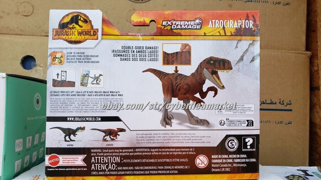 Jurassic World Dominion Extreme Damage Dinosaurs Pyroraptor & Atrociraptor NEW