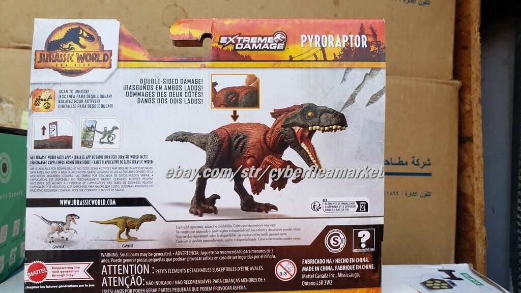 Jurassic World Dominion Extreme Damage Dinosaurs Pyroraptor & Atrociraptor NEW