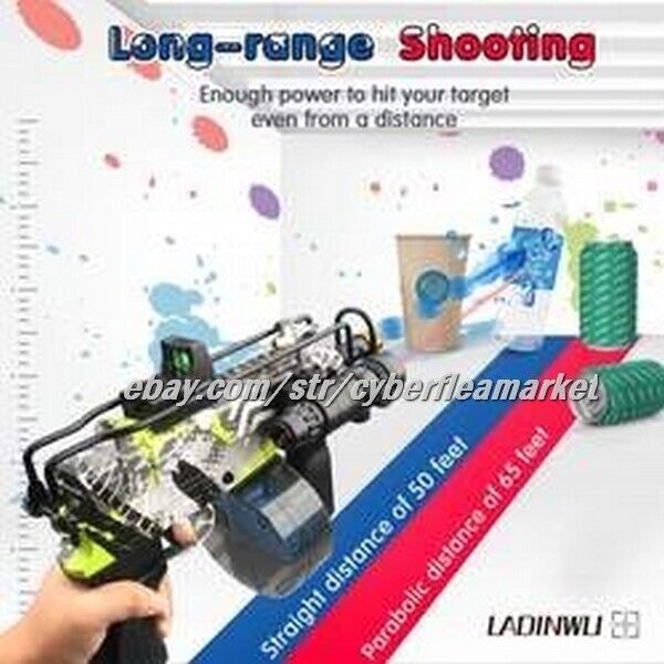 Green Camo AutoElectric Blaster Scorpion Gel Splatter Ball gun/Light up sight