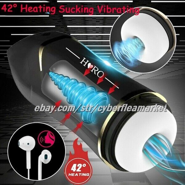 Male Masturbaters Automatic Handsfree Sucking Cup Telescopic Stroker Men Sex Toy