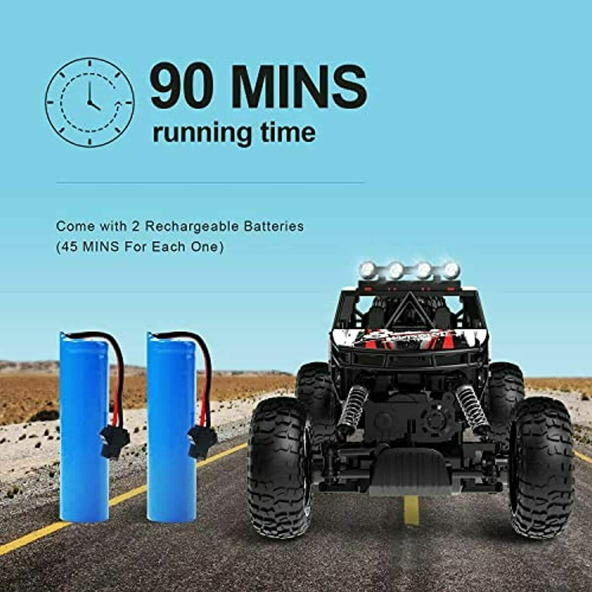 RC Monster Truck | 1:14 Off Road Remote Control Rock Crawler Car 4WD Dual Motors