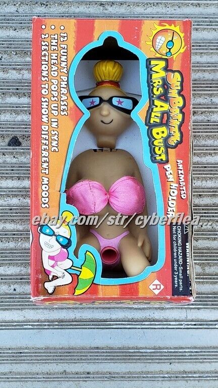 SEXY SUN BATHING BIKINI ANIMATED FIGURE PEN HOLDER - NAUGHTY GIRL