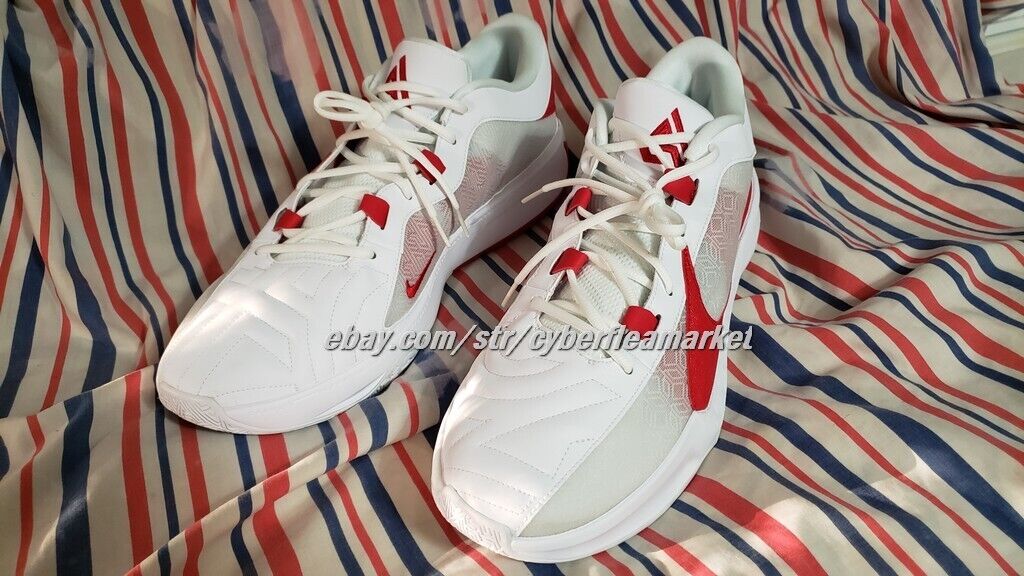 Nike Zoom Freak 5 TB Promo Giannis Antetokounpo White/Red Size 17 FN7089 102 New