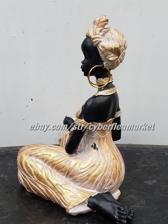 Hand painted African American Ceramic Women